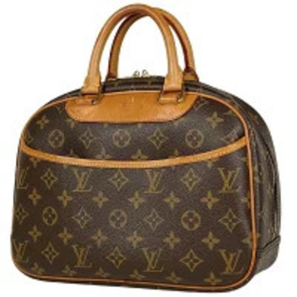 Louis Vuitton Trouville Boston Bag Handbag Monogram Brown